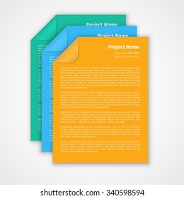 Modern design Layout, Project Management Brief / EPS10 Vector