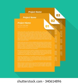 Modern design Layout, Project Management Brief / EPS10 Vector