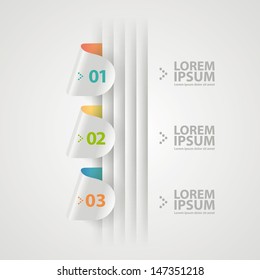 Modern design layout step origami style options banner. Vector illustration.