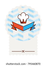 Modern design layout. Vector ornament in a flat style. Decorative elements for the site and corporate logo. Crown logo with a chef's cap. The royal cook. Object isolated on white background.