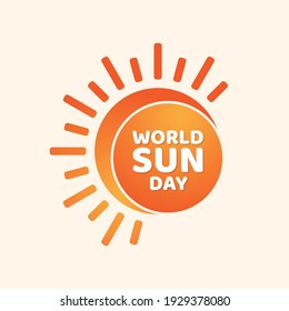Modern design letter World Sun Day for background or greeting card. Vector illustration EPS.8 EPS.10