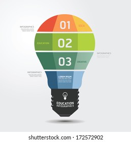 Modern Design light Minimal style infographic template / can be used for infographics / numbered banners / horizontal cutout lines / graphic or website layout vector