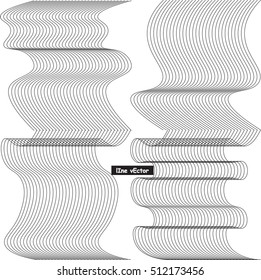 Modern design lines pattern. Repeat Undulated stripes texture background