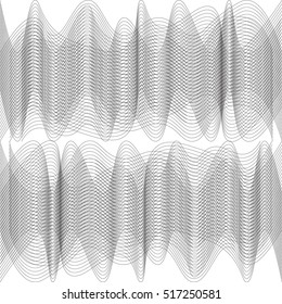 Modern design lines pattern. Repeat Undulated stripes texture background