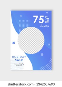 Modern design liquid banner background, can be use for, landing page, website, poster, coupon, gift card, flyer template, web design. blue gradient shapes composition. EPS 10. -Vector