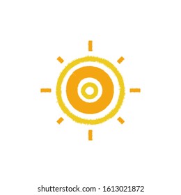 Modern Design Logo. Environment or Nature. Sun with Abstract Circles