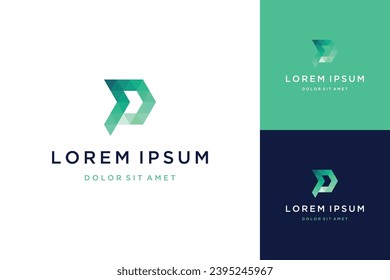 modern design logo or monogram or initials letter P