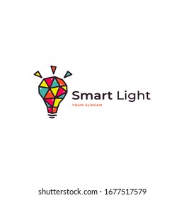 Modern Design Logo with Professionals, Lights and Education or Light Bulbs with ideas