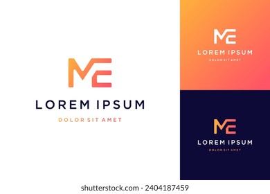 modern design logos or monograms or initial letters ME