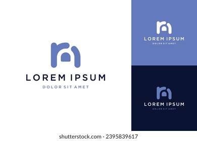 modern design logos or monograms or RN initials with fingers