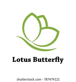 modern design of lotus butterfly logo