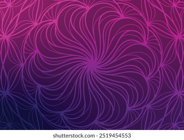 Modern design mandala purple line flower background. vector illustration.