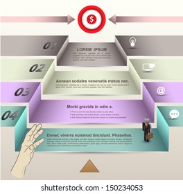 Modern Design mini infographic template / can be used for infographics / graphic or website layout vector / business concept / brochure object