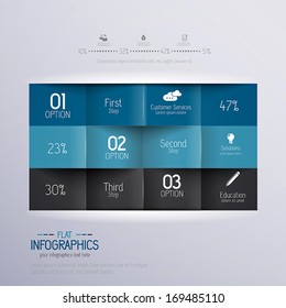 Modern Design Minimal infographic template - can be used for numbered banners , horizontal cutout lines , graphic or website. Vector