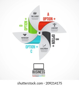 Modern Design Minimal infographic template - can be used for numbered banners , horizontal cutout lines , graphic or website. Vector