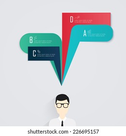 Modern Design Minimal infographic template - can be used for infographics , numbered banners , horizontal cutout lines , graphic or website. Vector