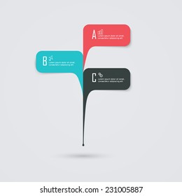 Diseño moderno Plantilla infográfica mínima - puede ser utilizada para infografías , banners numerados , líneas de corte horizontal , gráficos o sitios web. Vector