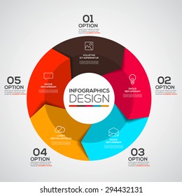 Modern Design Minimal infographic template - can be used for  numbered banners, graphic or website. Vector