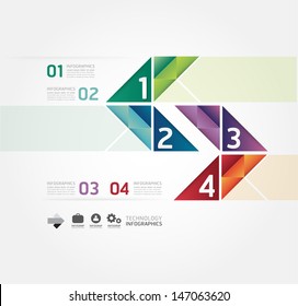 Modern Design Minimal style infographic template / can be used for infographics / numbered banners / horizontal cutout lines / graphic or website layout vector