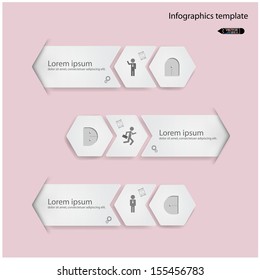 Modern Design Minimal style infographic template.vector illustration