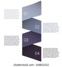 Modern Design Minimal style infographic template layout. Infographics, numbered banner, horizontal cutout lines, graphic or website layout vector. 