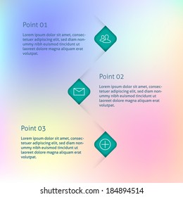 Modern Design Minimal style infographic template layout. Infographics, numbered banner, horizontal cutout lines, graphic or website layout vector with icons