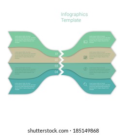 Modern Design Minimal style infographic template layout. Infographics, numbered banner, horizontal cutout lines, graphic or website layout vector with icons. 