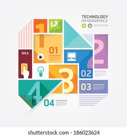 Modern Design Minimal style infographic template.can be used for infographics .graphic or website layout vector