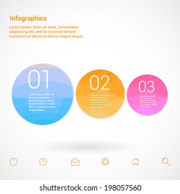 Modern Design Minimal style infographic template layout. Infographics, numbered banner, graphic or website layout vector with icons. 