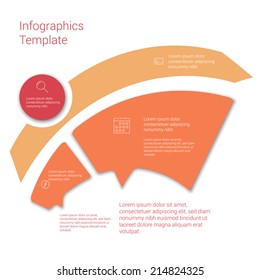 Modern Design Minimal style infographic template layout. Infographics, graphic or website layout vector with icons. 