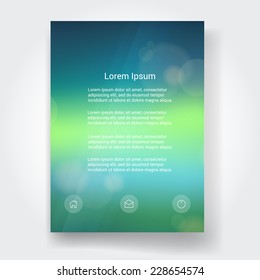 Modern Design Minimal style infographic template layout. Infographics, graphic or website layout vector with icons on blurred background.