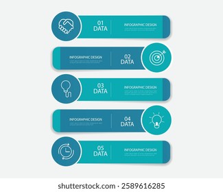 Modern Design Minimal style infographic template with the alphabet can be used for infographics numbered banners horizontal cutout lines graphics or website layout vector