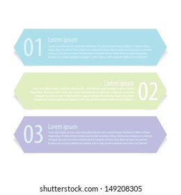 Modern Design Minimal style numbered banners 