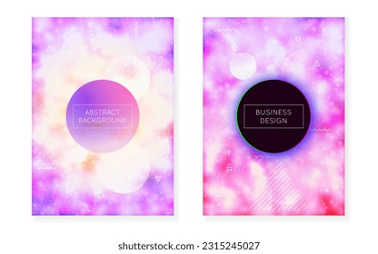 Modern Design. Minimalist Texture. Dynamic Flyer. Magic Halftone Template. Retro Concept. Neon Background. Motion Dots. Purple Round Shape. Violet Modern Design