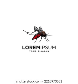 Modern Design Mosquito Logo Vector 