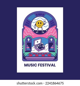Modern design music poster, vector illustration