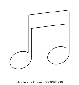 Modern design musical note flat icon for radio apps and website
