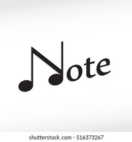 modern design note n logo