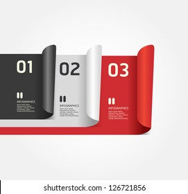 Modern Design numbered banners template / can be used for infographics / numbered banners / horizontal cutout lines / graphic or website layout vector