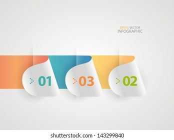 Modern design numbered banners template.  Vector illustration.