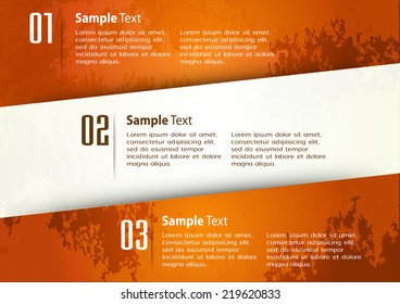 modern design old paper text box template for website graphic technology and internet , labels, numbers. 