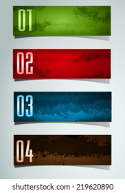 modern design old paper text box template for website graphic technology and internet , labels, numbers. 