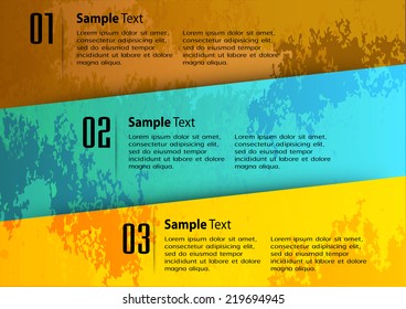 modern design old paper text box template for website graphic technology and internet , labels, numbers. 