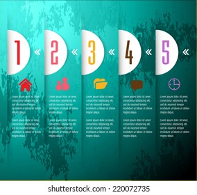 modern design old paper text box template for website graphic technology and internet , labels, numbers. 