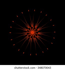Modern design orange and black background