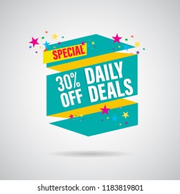 modern design origami ribbon element banner for e-commerce business