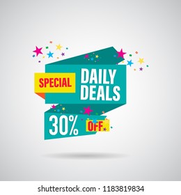 modern design origami ribbon element banner for e-commerce business