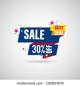 modern design origami ribbon element banner for e-commerce business