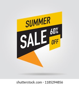 modern design origami ribbon element banner for e-commerce business
