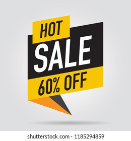 modern design origami ribbon element banner for e-commerce business